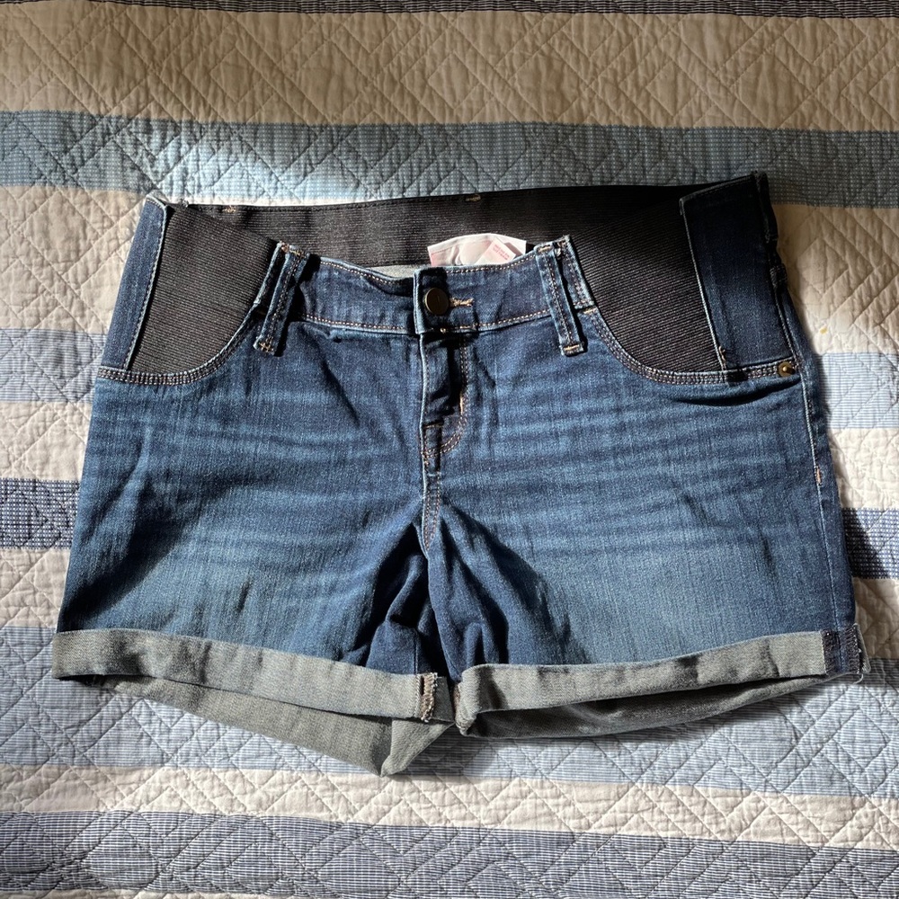 Isabel Maternity Midi Jean shorts, SIZE 4/27